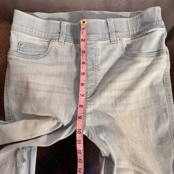 Spanx Flare Jeans Womens Large Stretch Comfort Light Wash Pull On Shapewear Blue - Picture 6 of 6